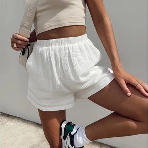 Princess Polly White Mateo Shorts